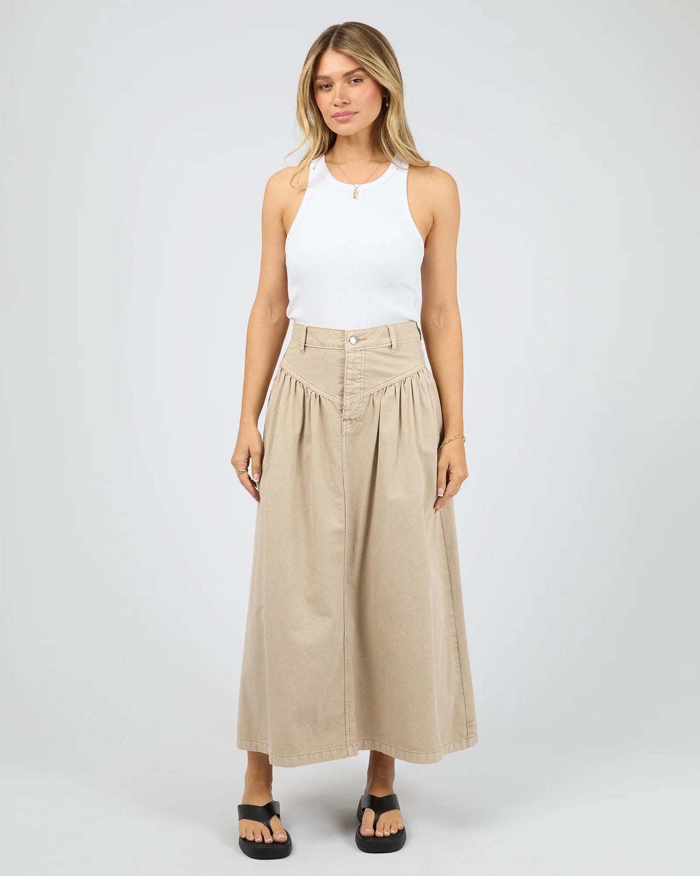 AAE Arlo Maxi Skirt - Beige