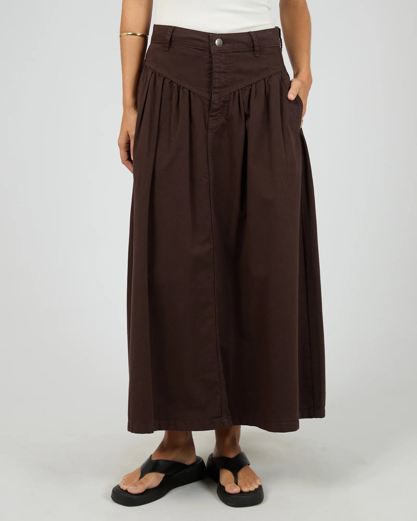AAE Arlo Maxi Skirt - Brown