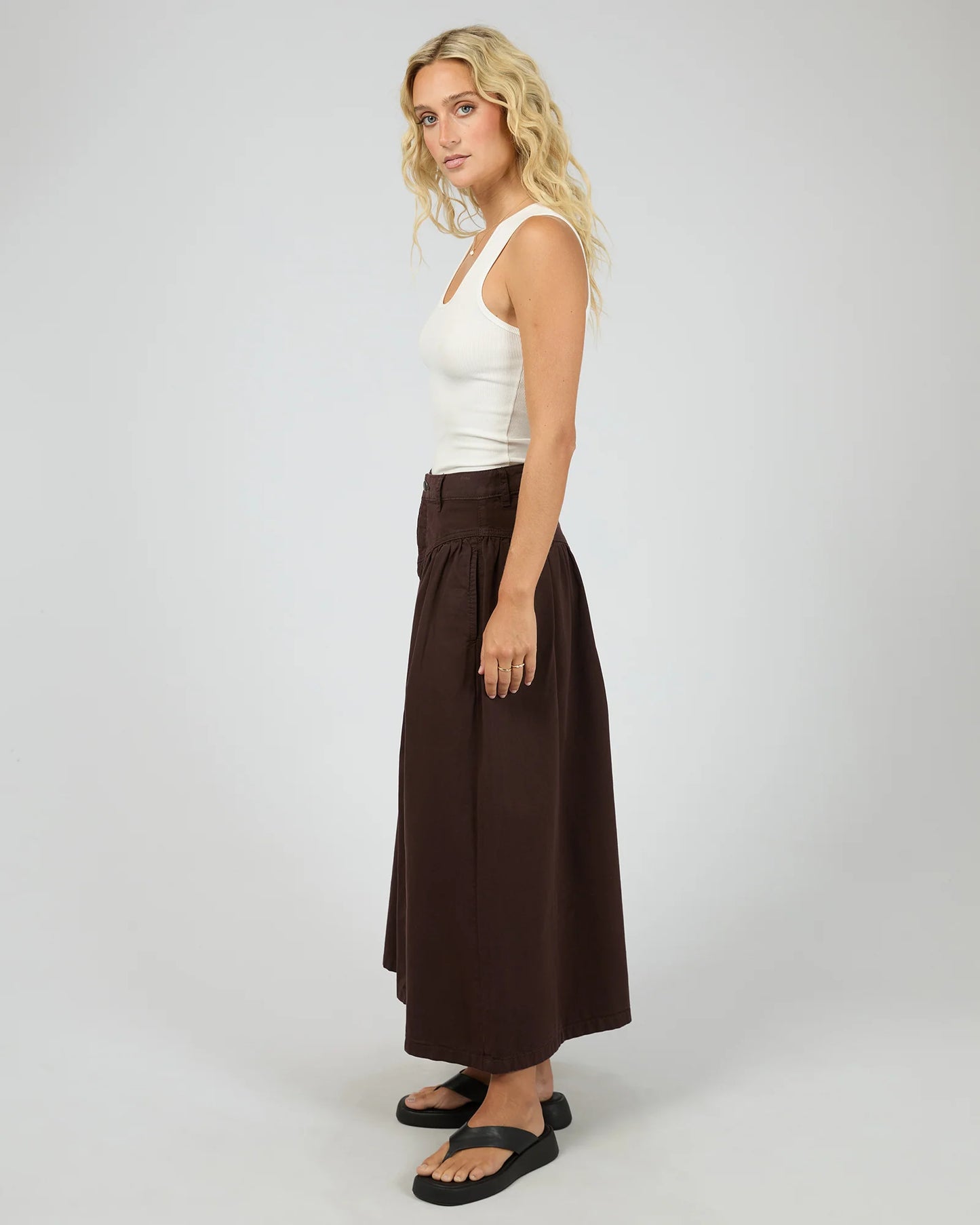 AAE Arlo Maxi Skirt - Brown