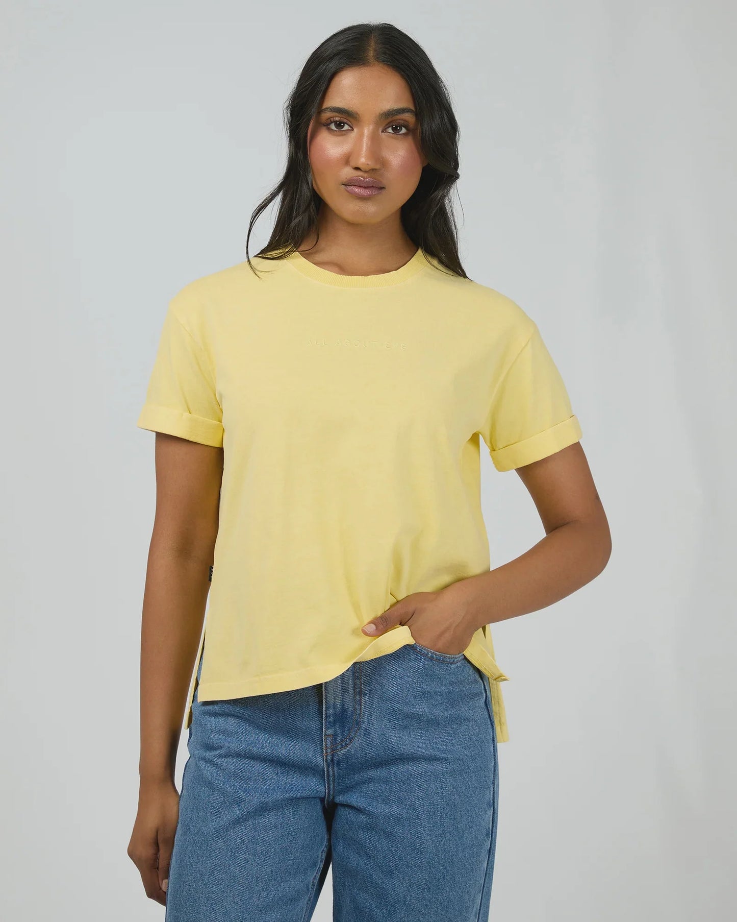 ALL ABOUT EVE Washed Tee - Lemon
