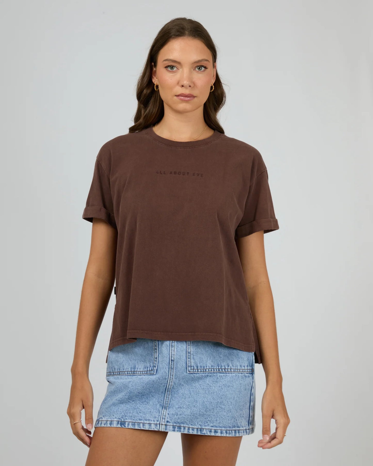 ALL ABOUT EVE Washed Tee - Brown