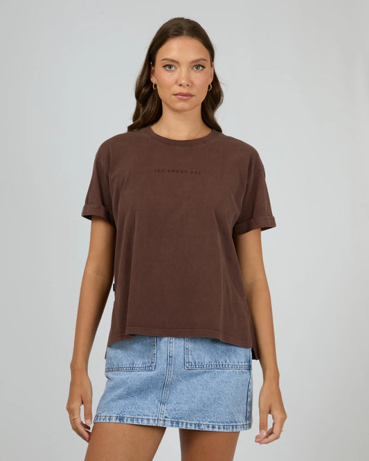 ALL ABOUT EVE Washed Tee - Brown