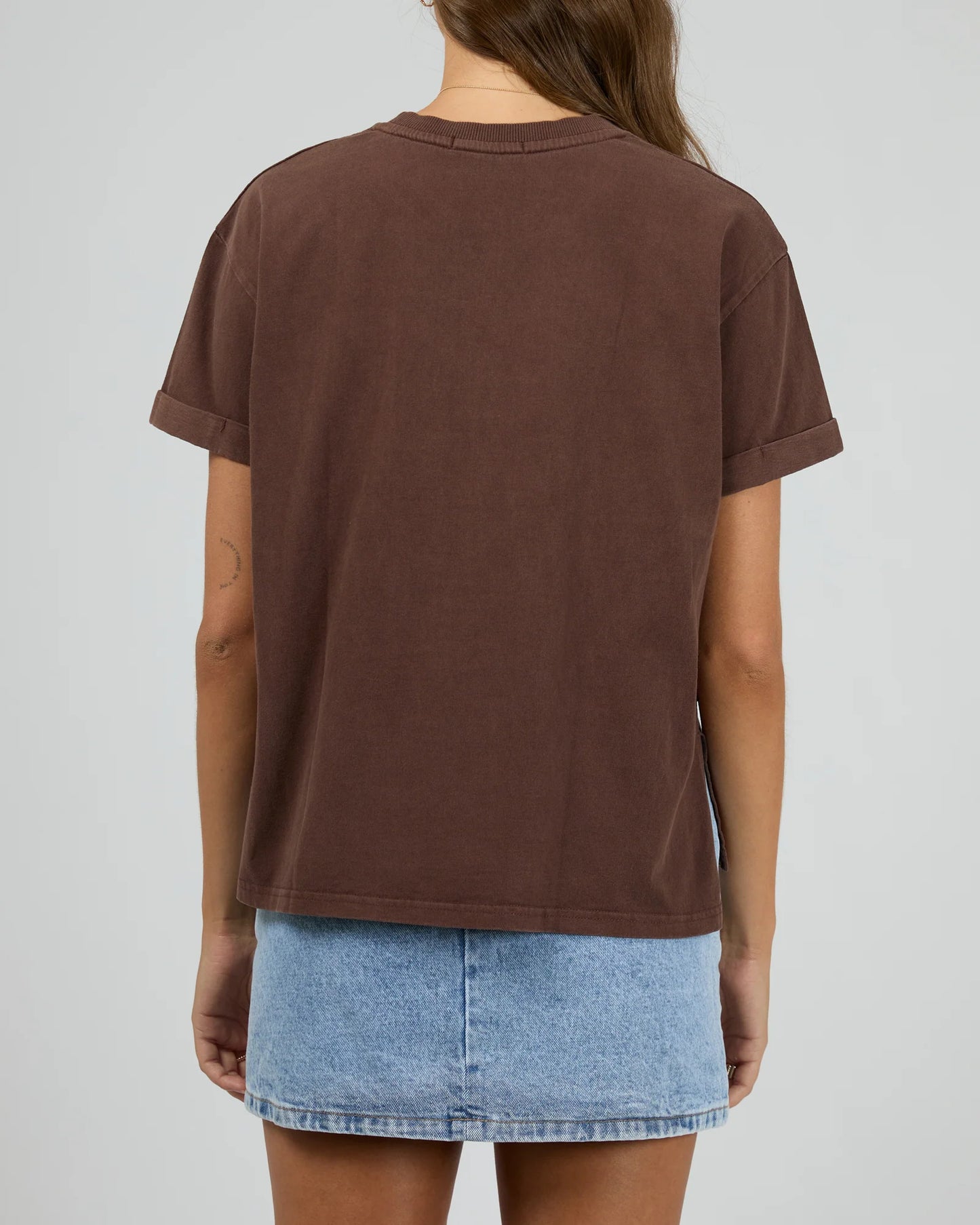 ALL ABOUT EVE Washed Tee - Brown
