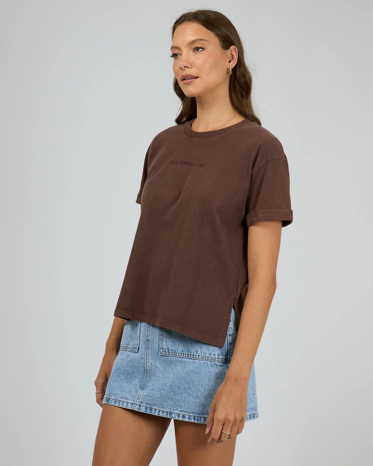 ALL ABOUT EVE Washed Tee - Brown