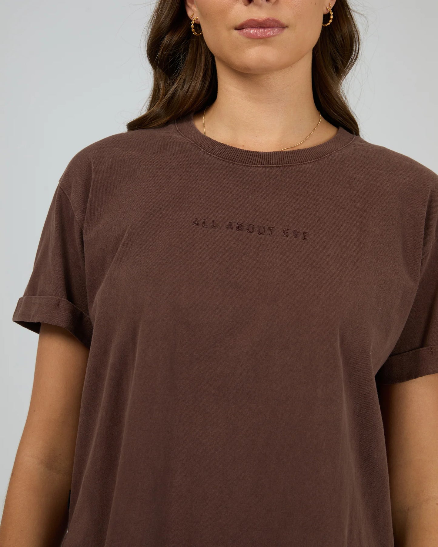 ALL ABOUT EVE Washed Tee - Brown