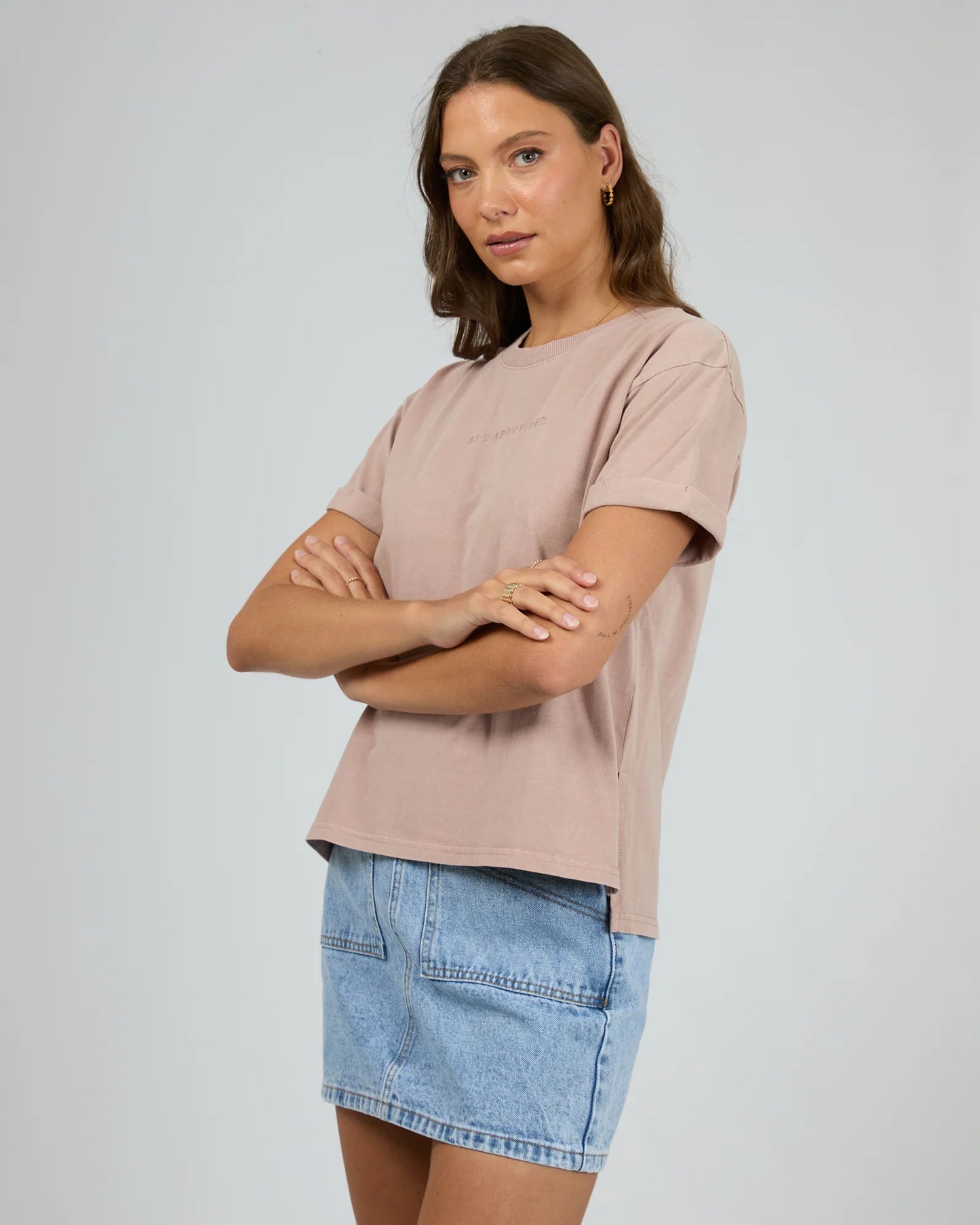 ALL ABOUT EVE Washed Tee - Fawn