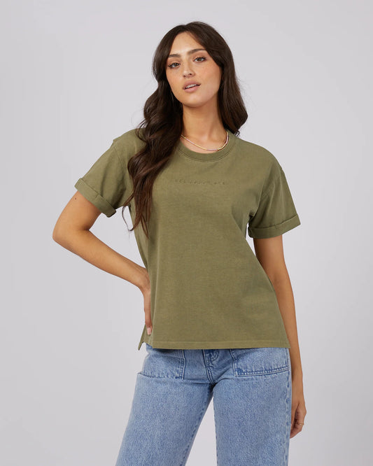 ALL ABOUT EVE Washed Tee - Khaki