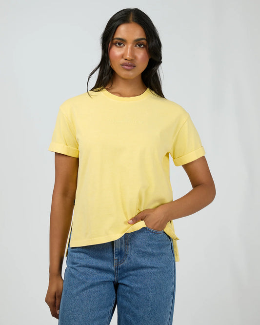 ALL ABOUT EVE Washed Tee - Lemon