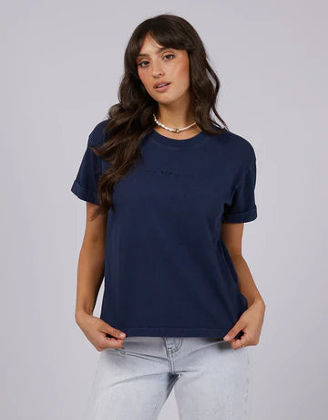 ALL ABOUT EVE WASHED TEE - Navy