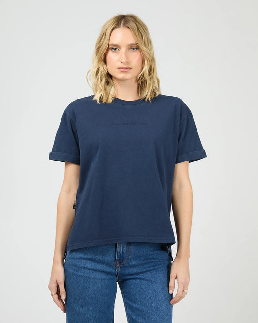 ALL ABOUT EVE Washed Tee - Navy