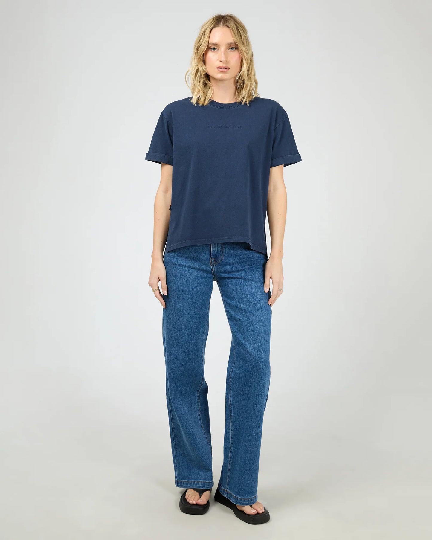 ALL ABOUT EVE Washed Tee - Navy