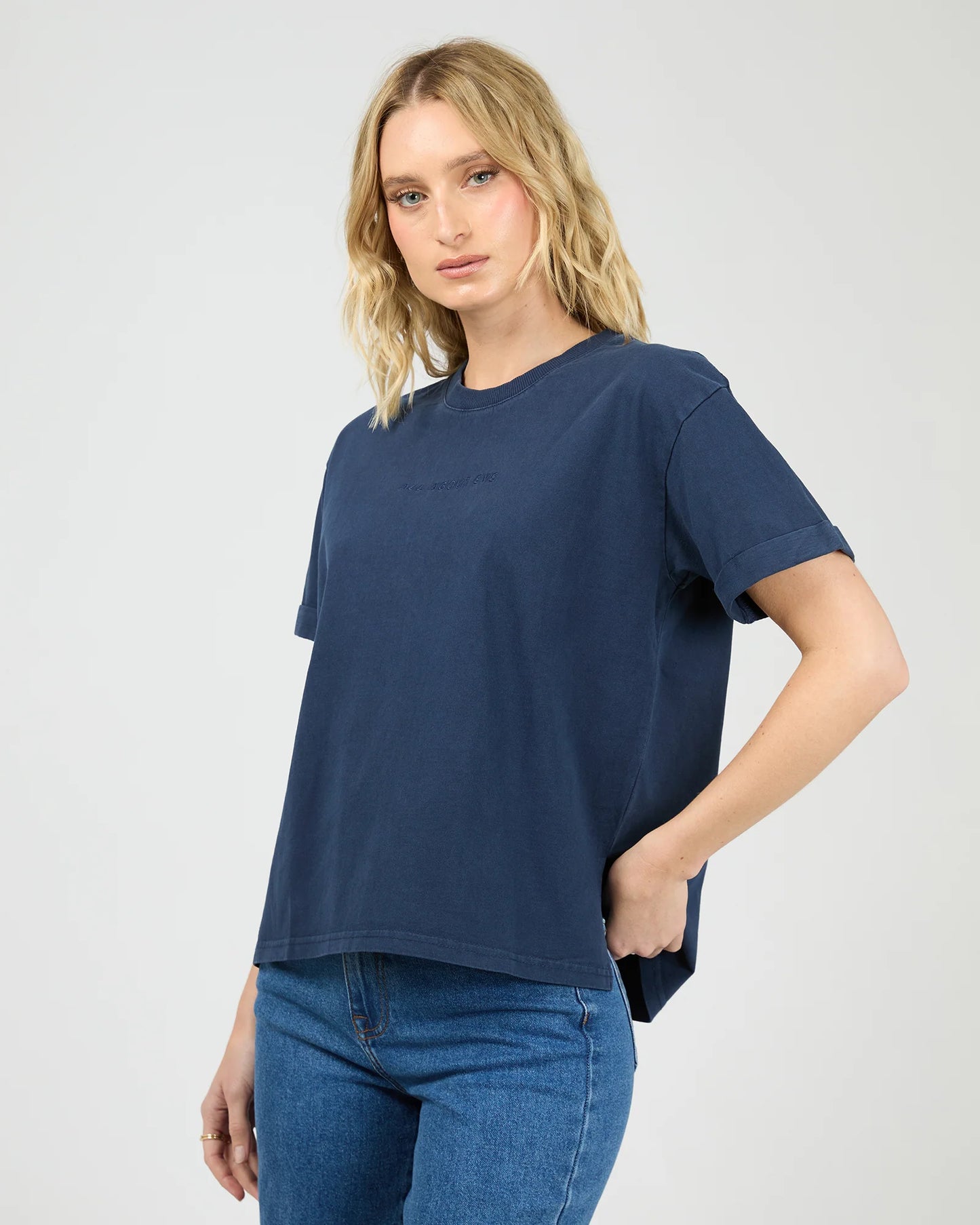 ALL ABOUT EVE Washed Tee - Navy
