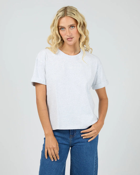 ALL ABOUT EVE Washed Tee - Snow Marle