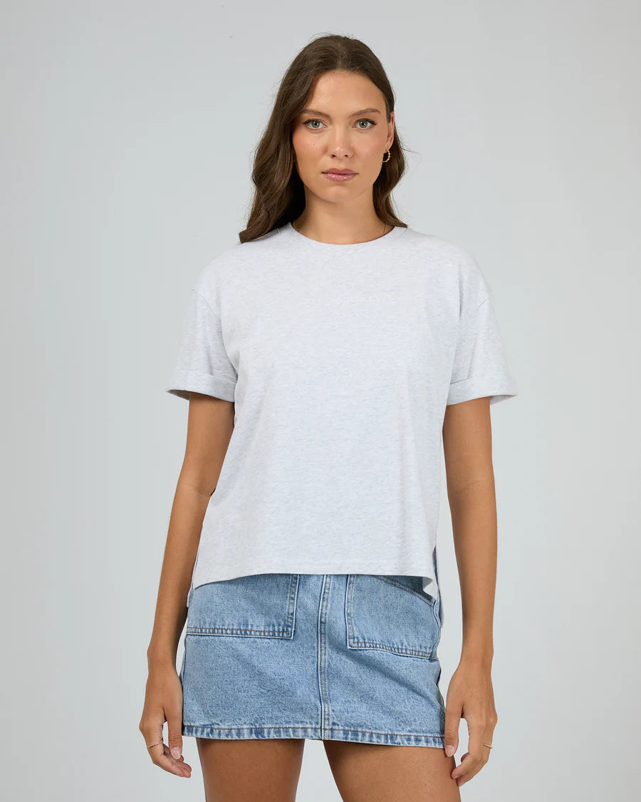 ALL ABOUT EVE WASHED TEE - Snow Marle