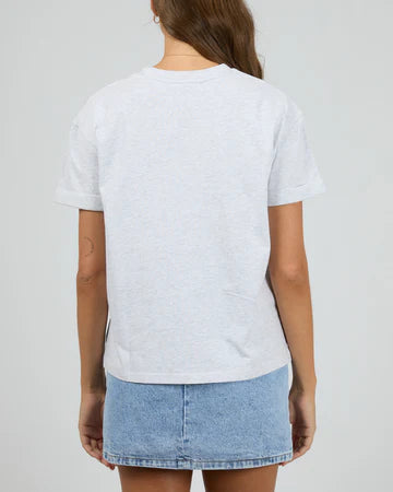 ALL ABOUT EVE WASHED TEE - Snow Marle