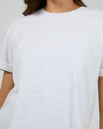 ALL ABOUT EVE WASHED TEE - Snow Marle