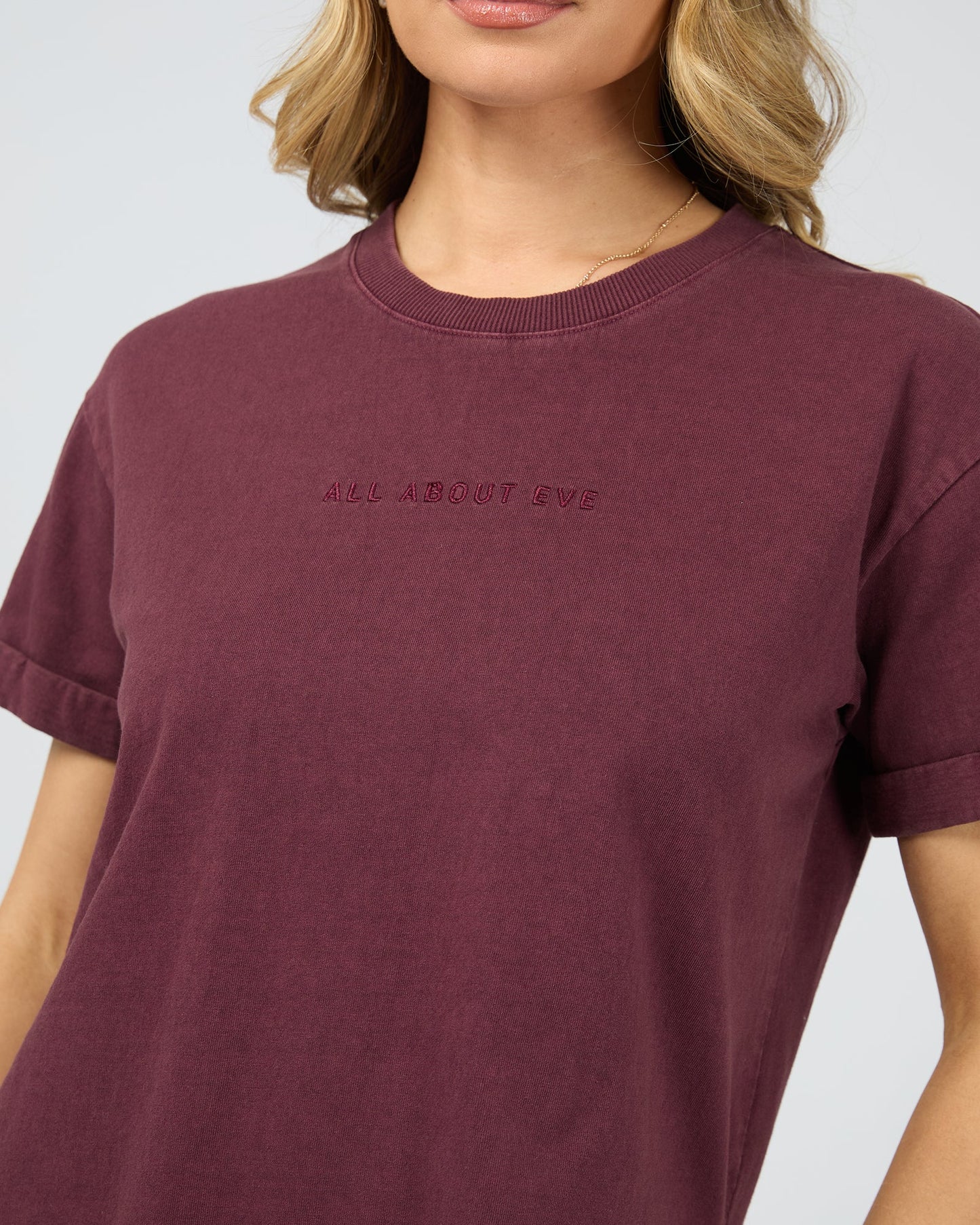 ALL ABOUT EVE Washed Tee - Wine