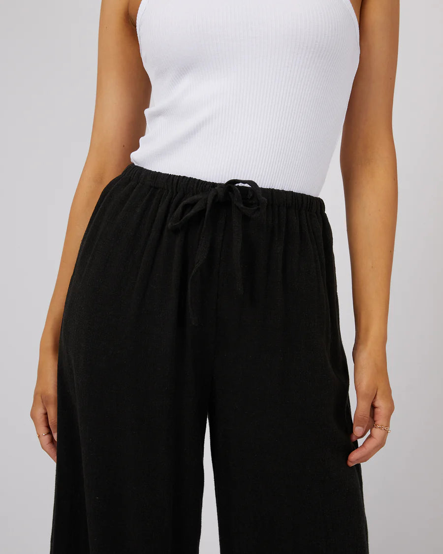 ALL ABOUT EVE - Luxe Linen Pant - Black