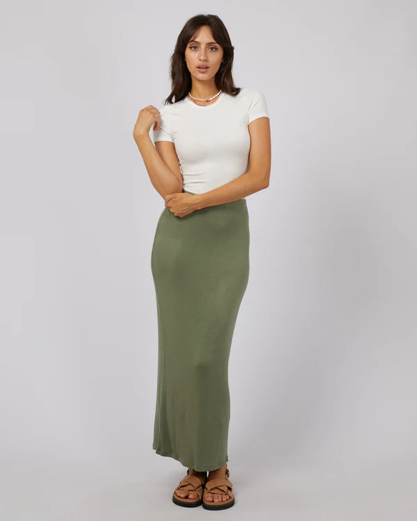 ALL ABOUT EVE - Eve Everyday Maxi Skirt - Khaki