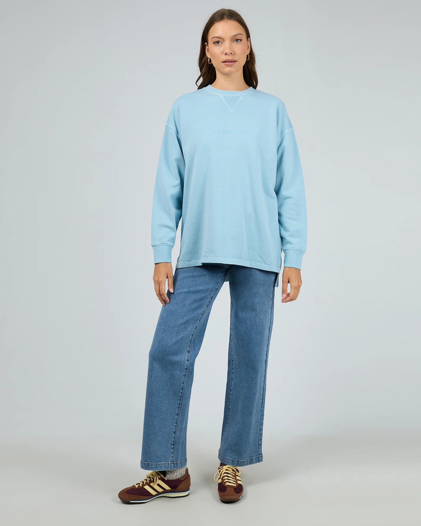 AAE Washed Relaxed Crew - Vintage Blue