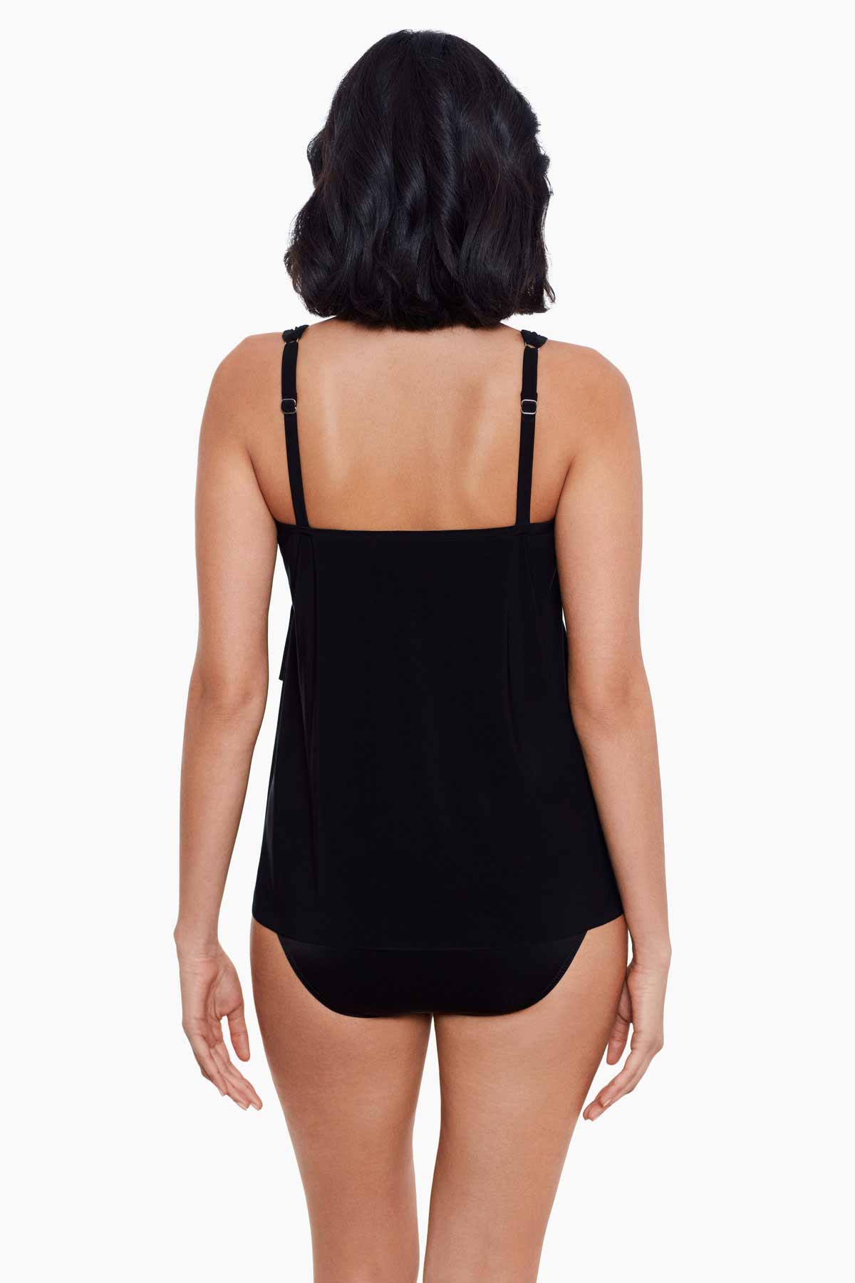 MIRACLESUIT Mirage Floaty Layered Tankini Top DD Cup - Black