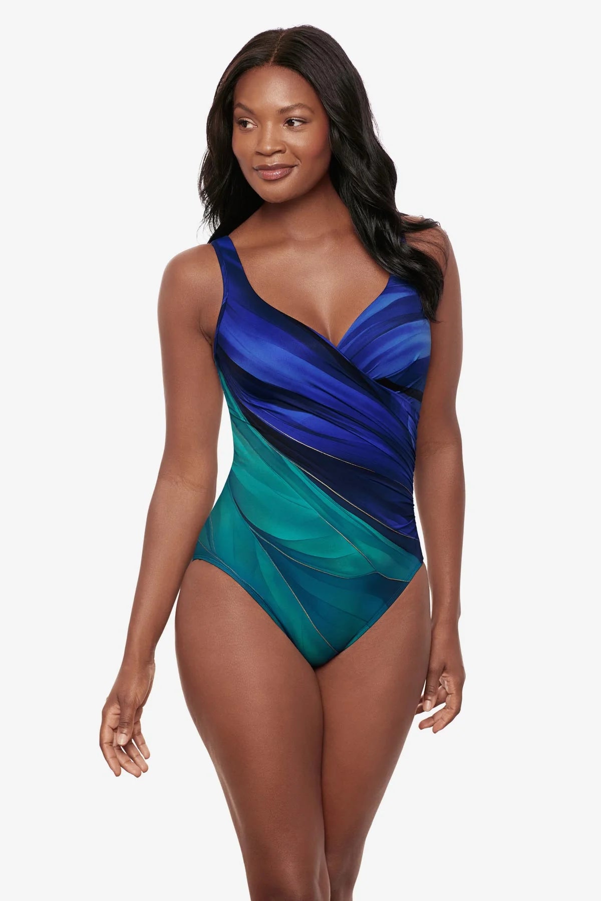 MIRACLESUIT It's A Wrap One Piece in Maldiva - Blue/Multi