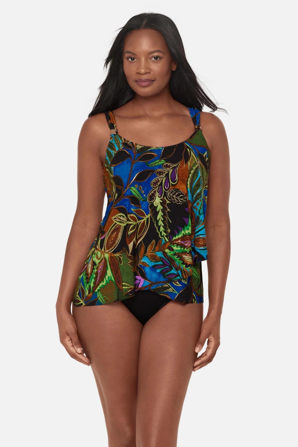 MIRACLESUIT Dazzle Tankini Top Amazonia - Blue/Multi