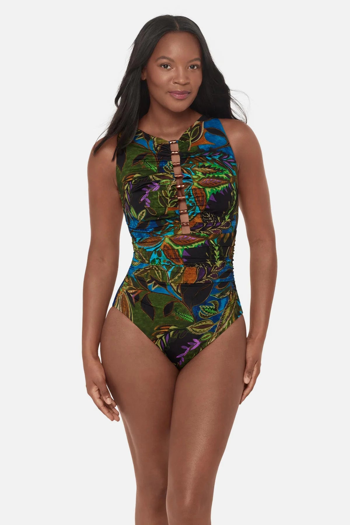 MIRACLESUIT Amazonia Swizzle One Piece - Blue/Multi