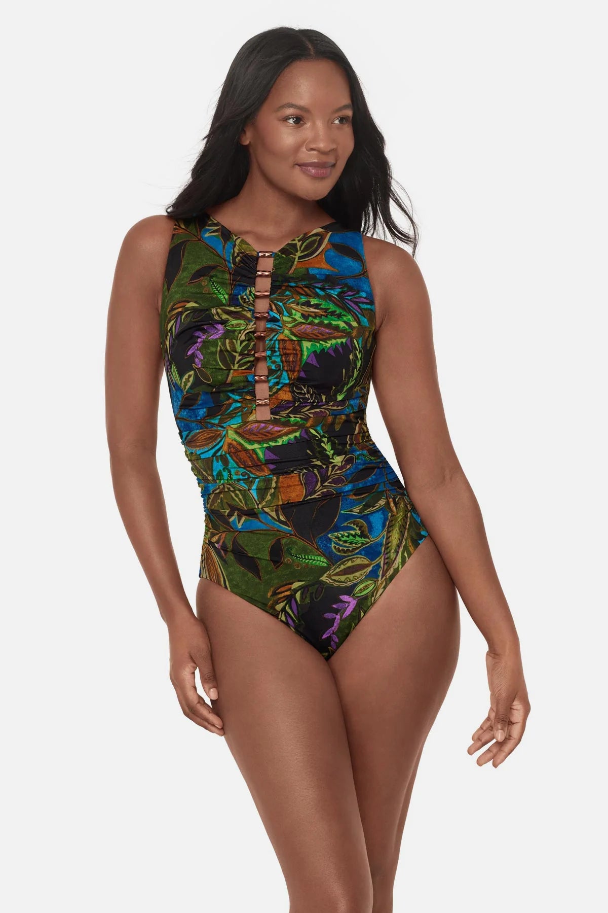 MIRACLESUIT Amazonia Swizzle One Piece - Blue/Multi