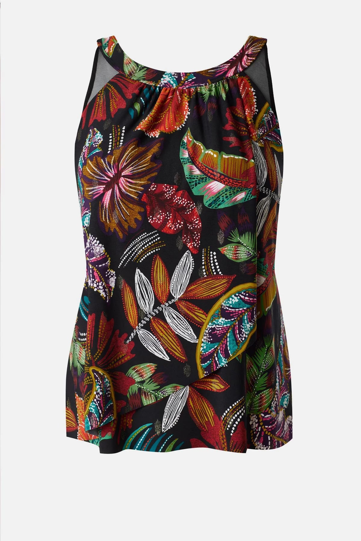 MIRACLESUIT Ursula Pluma Orla Tankini Top - Black/Multi