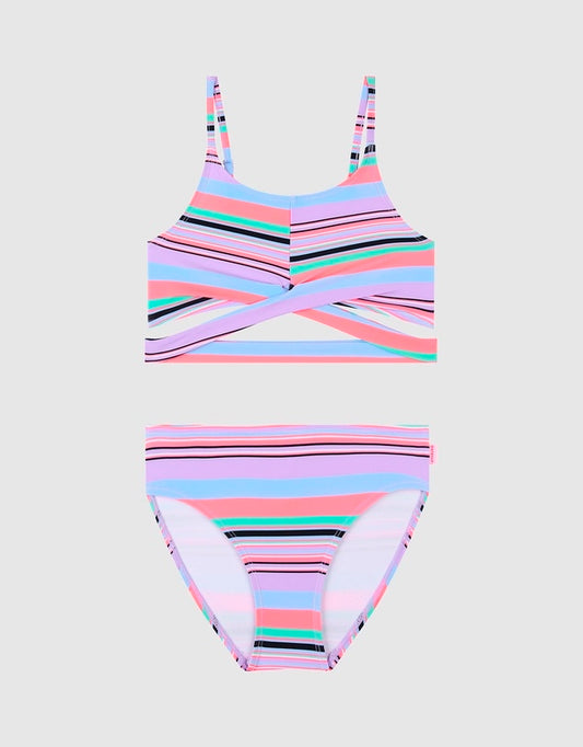 SEAFOLLY TEEN GIRLS Twisted Bikini - Cool Stripe