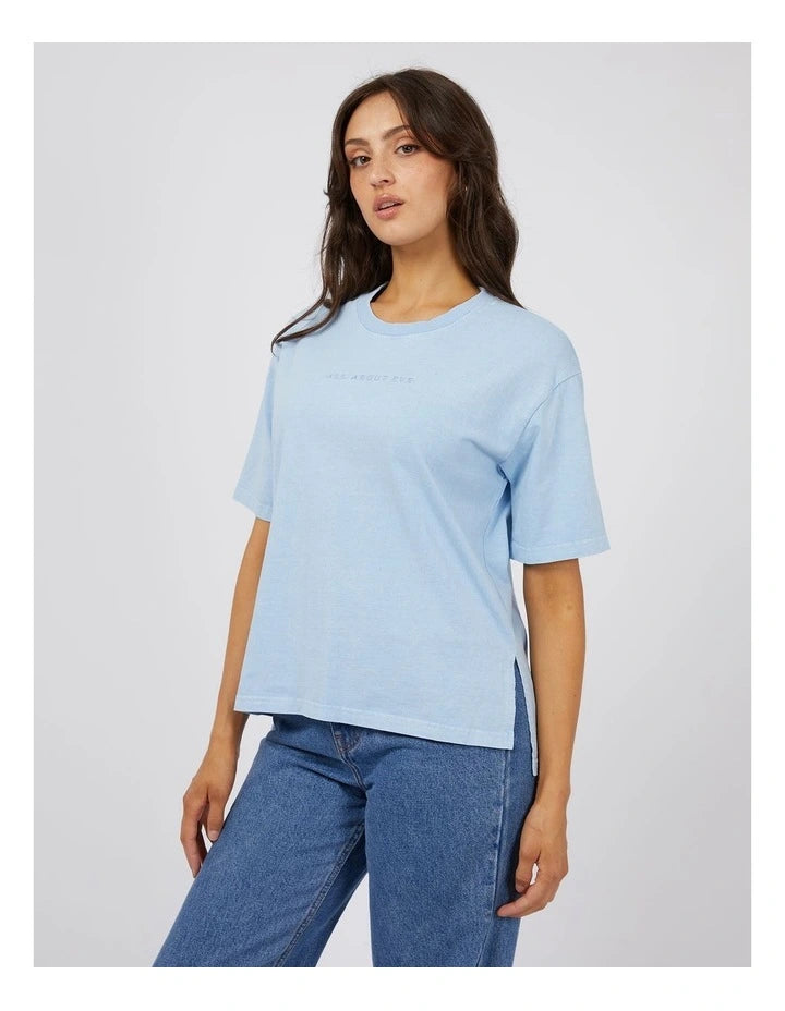 AAE WASHED TEE - Ocean Blue