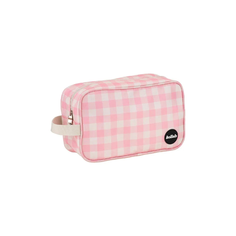 KOLLAB HOLIDAY TRAVEL BAG - Candy Pink Check