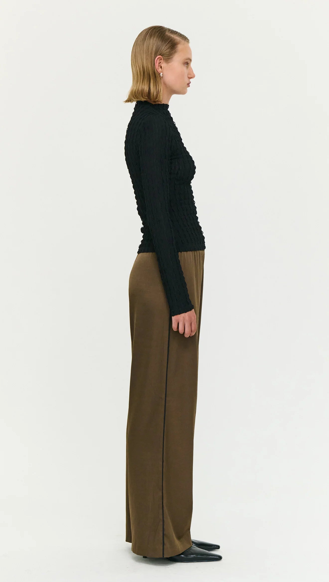 STAPLE THE LABEL Drew High Neck Top - Black
