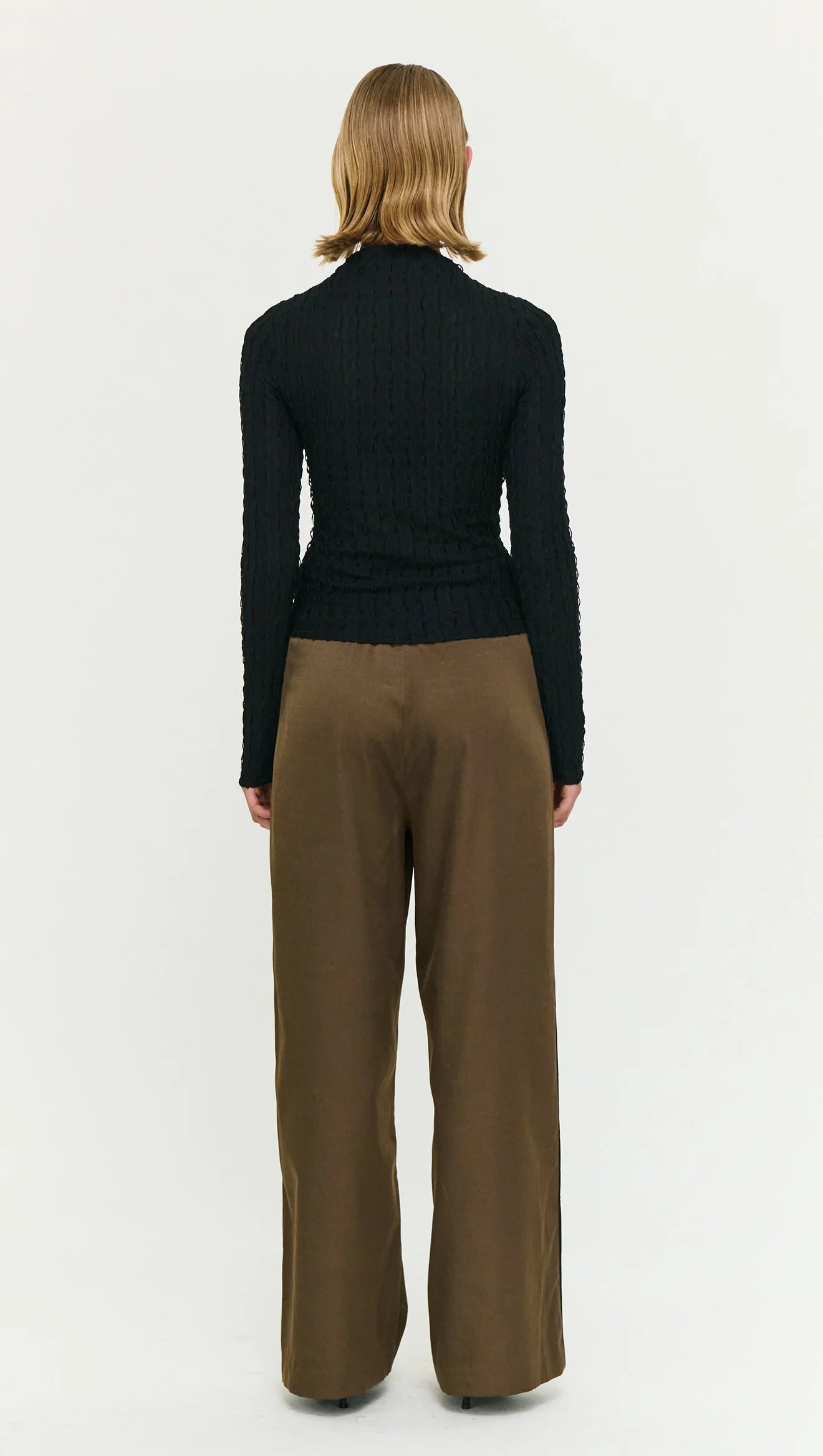 STAPLE THE LABEL Drew High Neck Top - Black