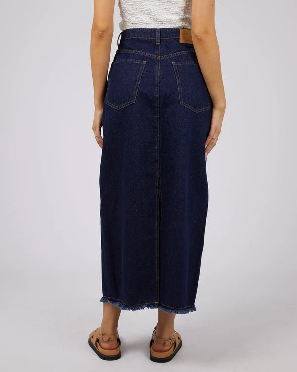 ALL ABOUT EVE Ray Denim Maxi Skirt - Organic Blue