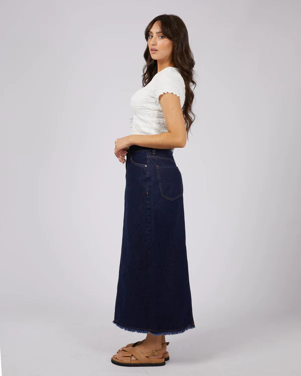 ALL ABOUT EVE Ray Denim Maxi Skirt - Organic Blue