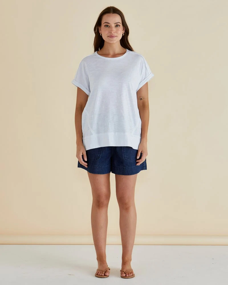 BETTY BASICS Shirley Short Sleeve Tee - White