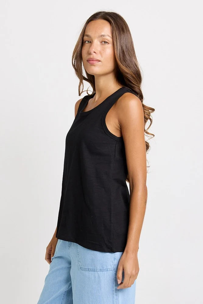 BETTY BASICS Rory Slub Tank - Black