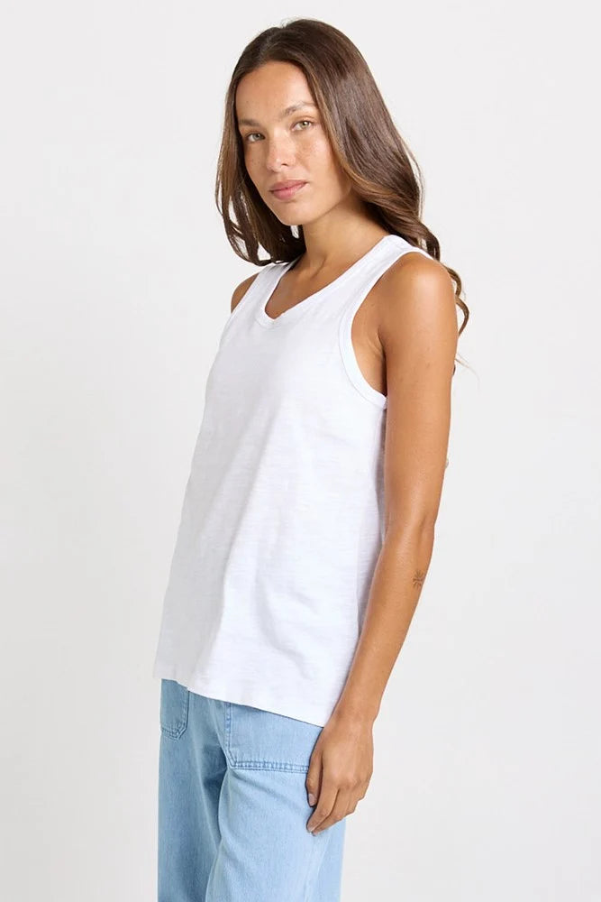BETTY BASICS Rory Slub Tank - White
