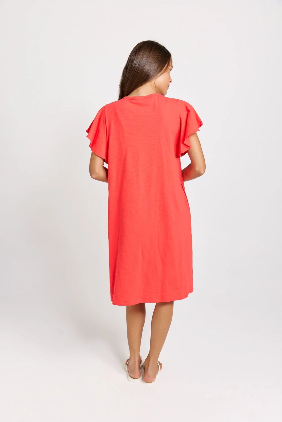 BETTY BASICS Celene Frill Dress - Red