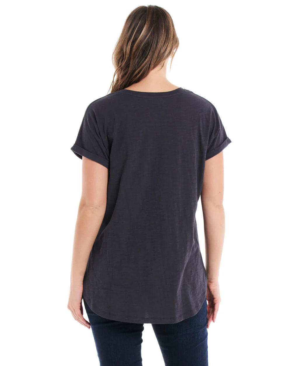 BETTY BASICS HAILEY SHORT SLEEVE TEE - PETROL