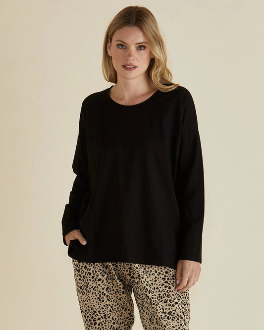 BETTY BASICS Brixley Long Sleeve Top - Black