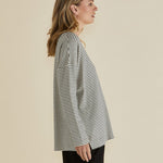 BETTY BASICS Brixley Long Sleeve Top - Black Stripe