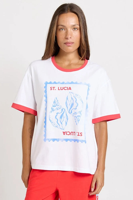 BETTY BASICS Relax Boxy Tee - St Lucia Print