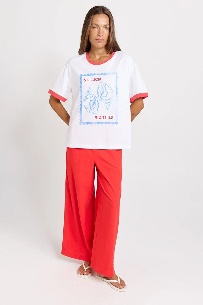 BETTY BASICS Relax Boxy Tee - St Lucia Print