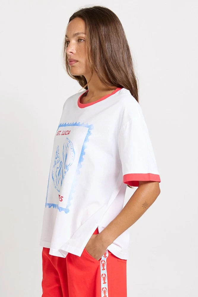 BETTY BASICS Relax Boxy Tee - St Lucia Print
