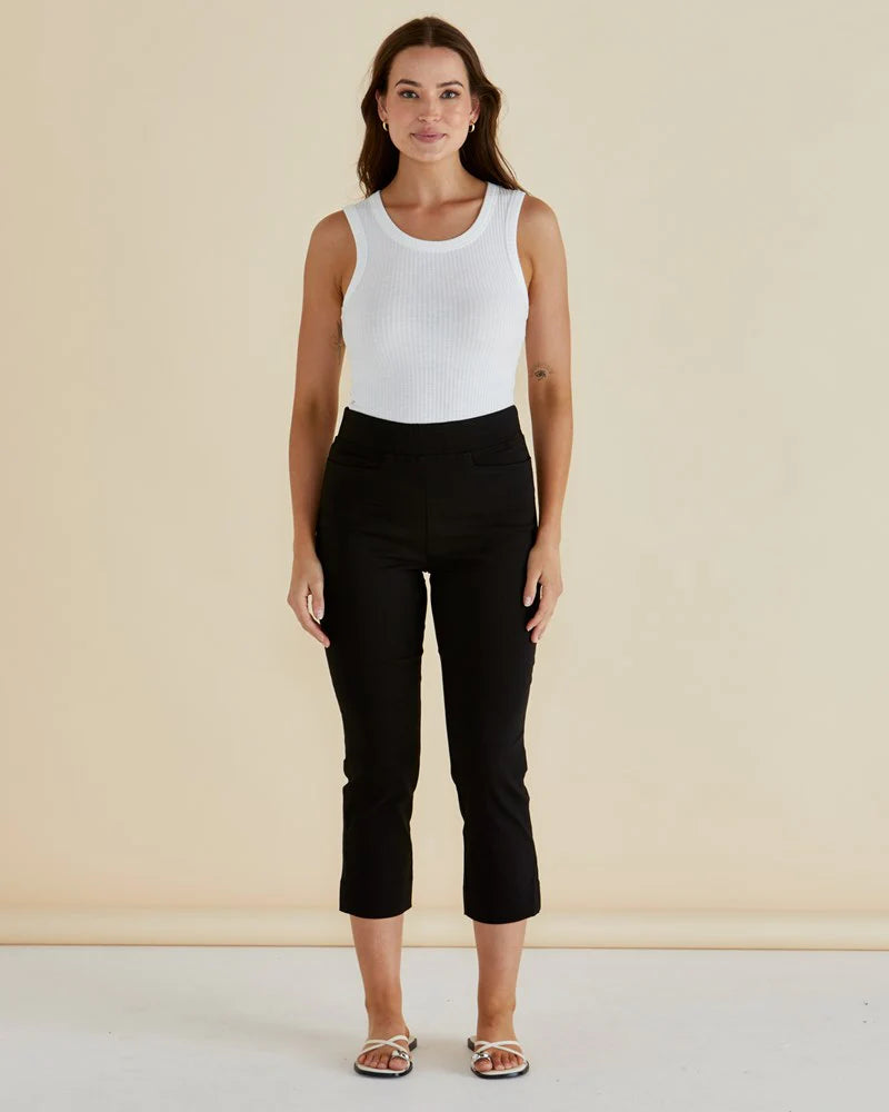 BETTY BASICS Frances Rib Tank - White