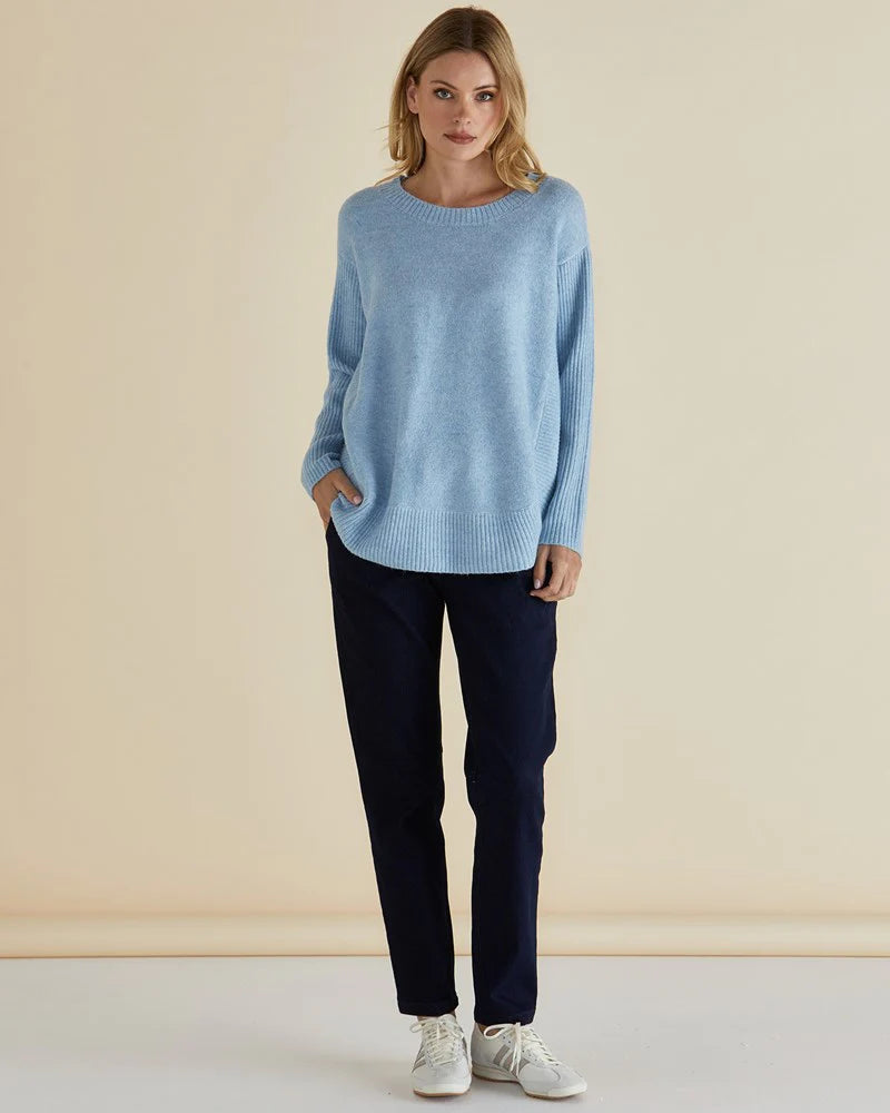 BETTY BASICS Soho Knit Sweater - Powder Blue