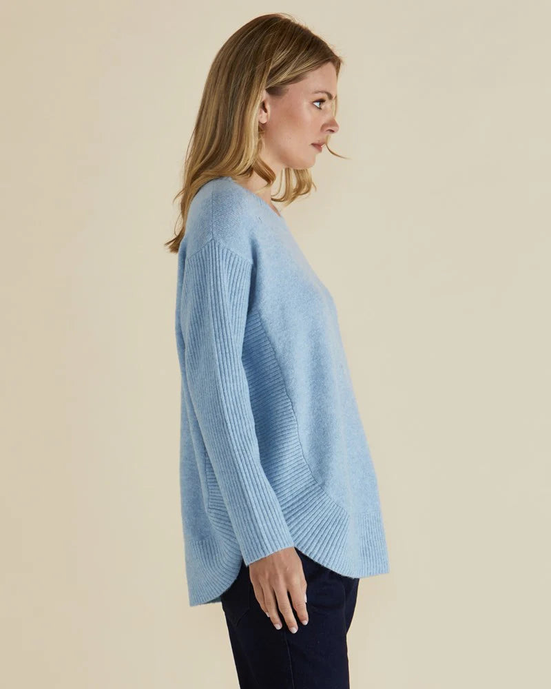BETTY BASICS Soho Knit Sweater - Powder Blue
